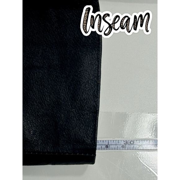 Bagatelle Womens Streetwear Black Leather Flat Front Tapered Leg Chino Pants 14 - Picture 14 of 14